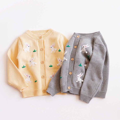 Korean Style Children's Clothing Autumn And Winter Sweater Girls' Baby Knitted Cardigan