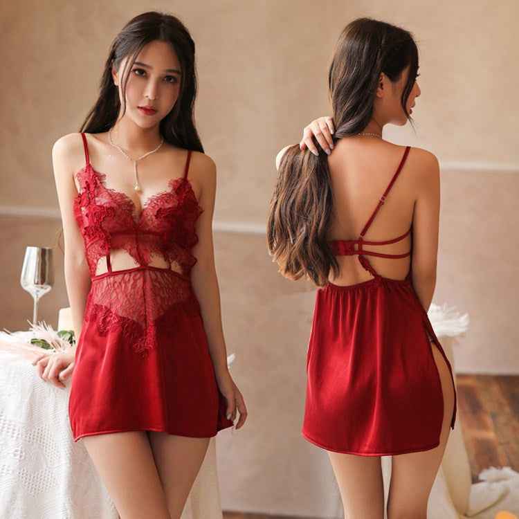 Sexy Pajamas Women's Thin Sexy Suspender Nightdress