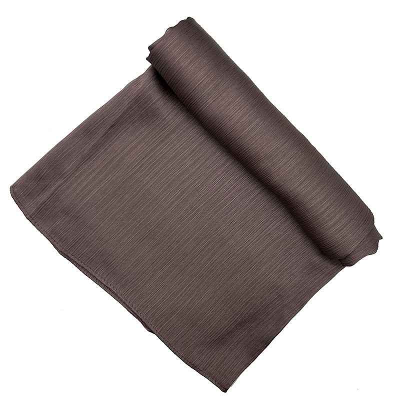 Satin-colored Women's Pleated Scarf Mid-length