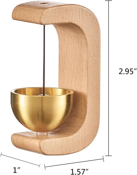 Magnetic Door Chime Bell, Wooden Shopkeepers Bell For Door Opening - Ding Ding Sound