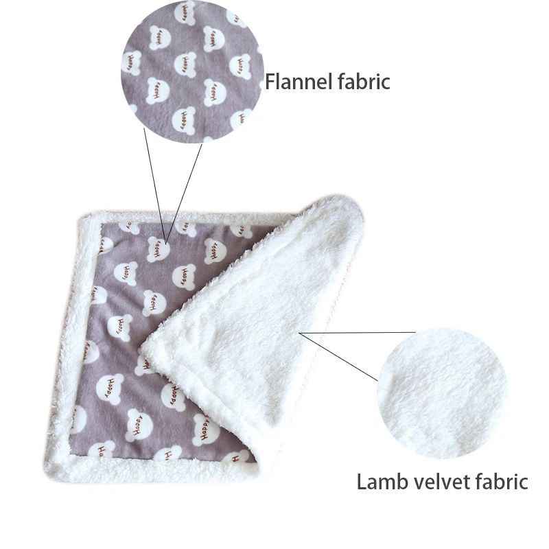 Thick Lamb Fleece Pet Dog Blanket Soft Flannel Cat And Dog Cushion To Keep Warm Cat And Dog Sleeping Blanket Winter Pet Cushion