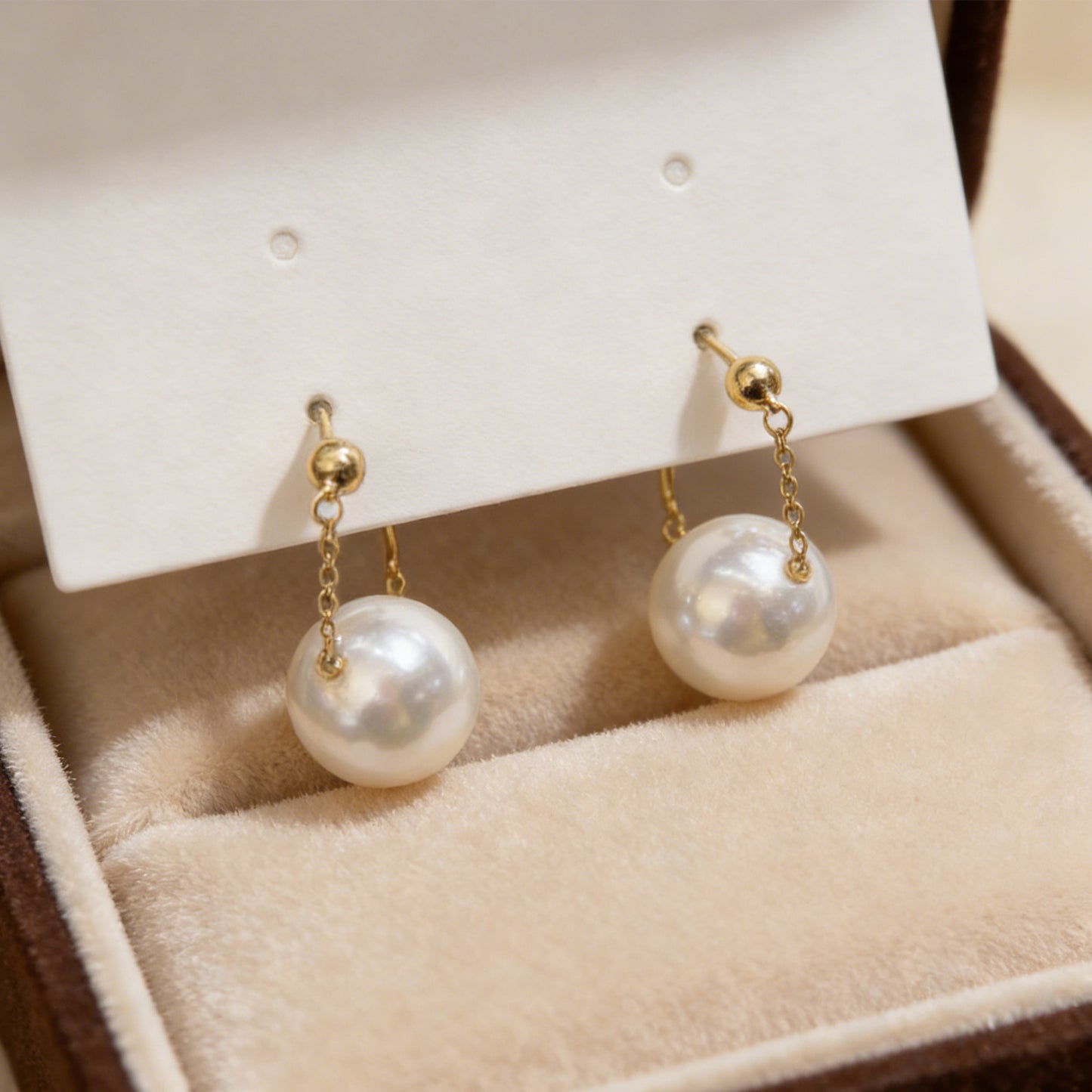 Elegant Natural Pearl Drop Earrings