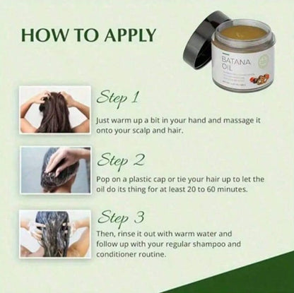 Conditioner Dr. Sebi Raw Batana Oil From Honduras, Unrefined, Organic And Natural Ingredients - 4.2 OZ