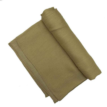 Satin-colored Women's Pleated Scarf Mid-length