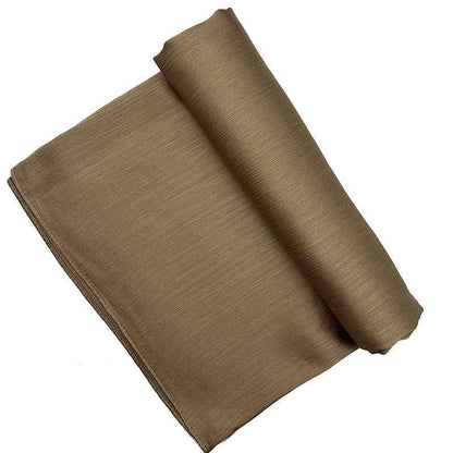 Satin-colored Women's Pleated Scarf Mid-length