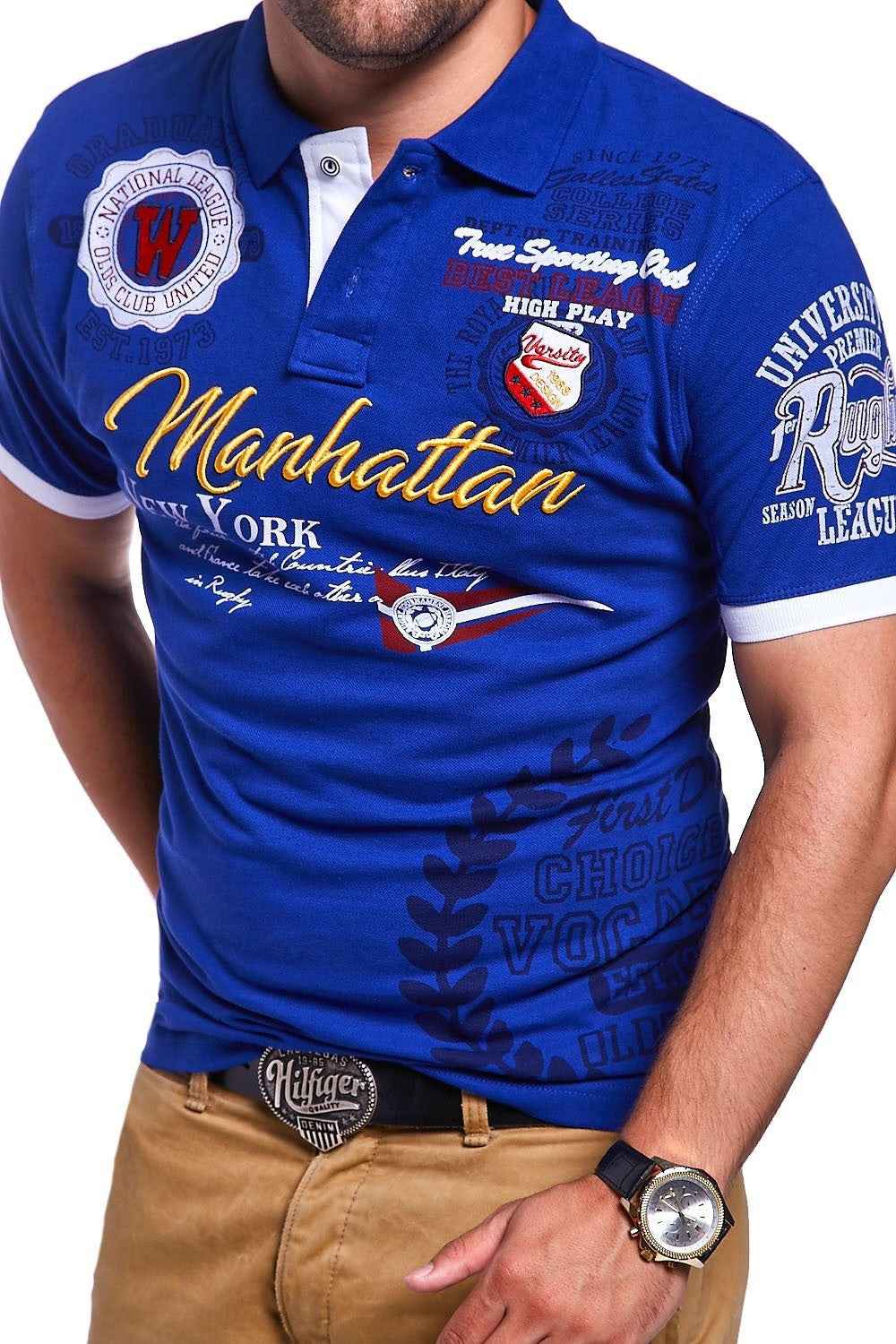 Men's Short-sleeved T-shirt Sports T-shirt Personality Printed Polo Shirt Spring And Summer