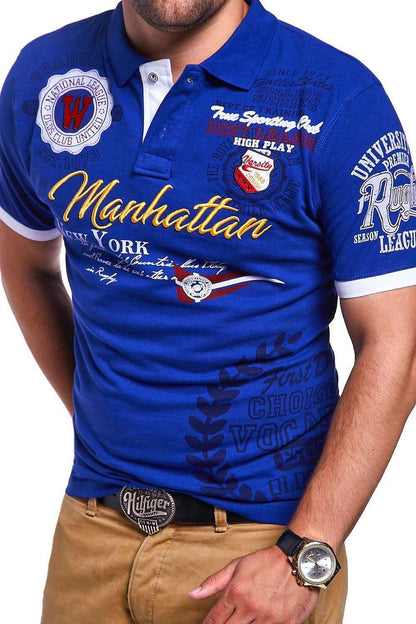 Men's Short-sleeved T-shirt Sports T-shirt Personality Printed Polo Shirt Spring And Summer