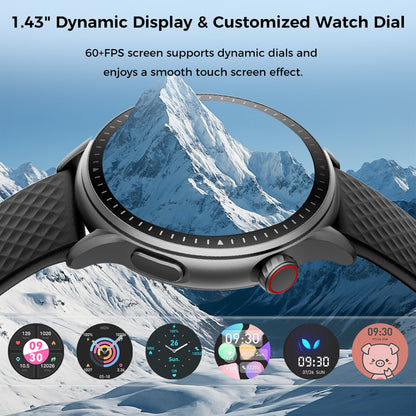 Round Screen Smartwatch, 1.43in HD 3ATM Waterproof, Equipped With Heart Rate Detection, Sleep Monitoring, And Step Tracking,100 Sports Modes Movement Monitor Holiday Gifts Fashion Watches