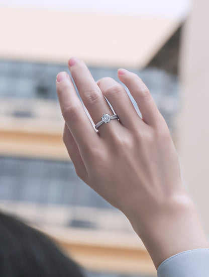 1Moissanite Diamond Wedding Ring Luxury Fashion Silver Ring Prohibit TikTok sales