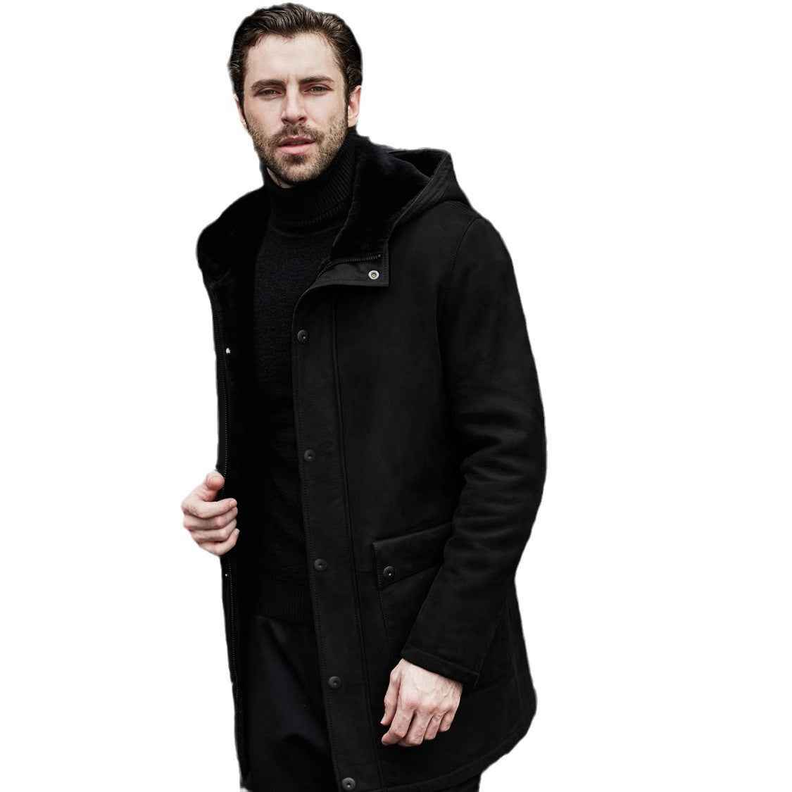 Casual Fleece Hooded Jacket For Men