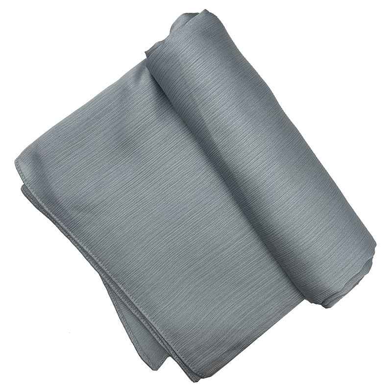 Satin-colored Women's Pleated Scarf Mid-length