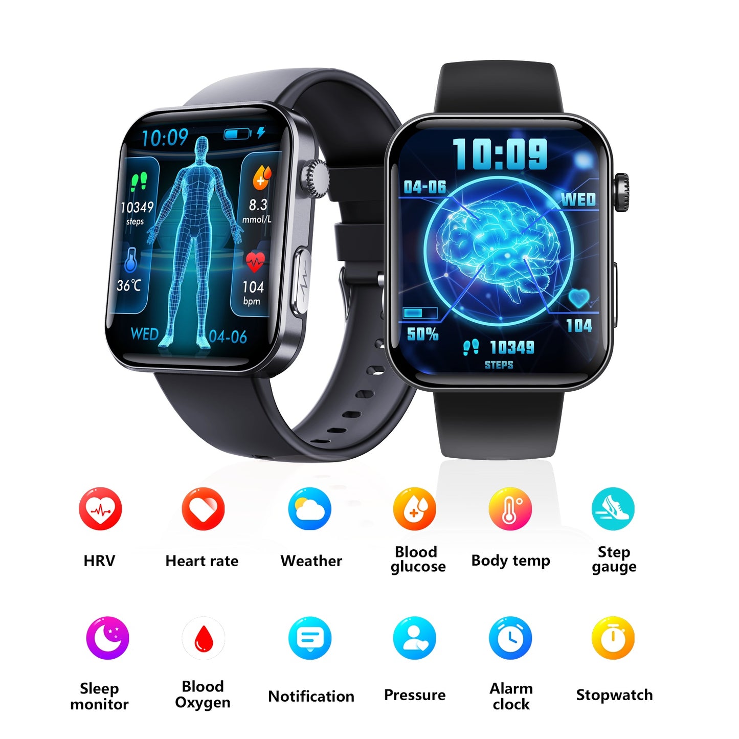 1.83" IPS Smartwatch with BT Call & All-Day Health Tracking