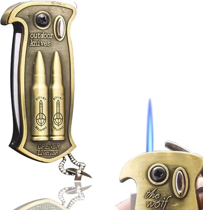 Cool Metal Design Jet Torch Lighter Refillable Butane Novelty Lighter For Gift Fireplace Candle Camping BBQ