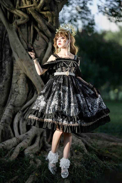 Halloween Night Dark Jsk Suspender Dress Summer