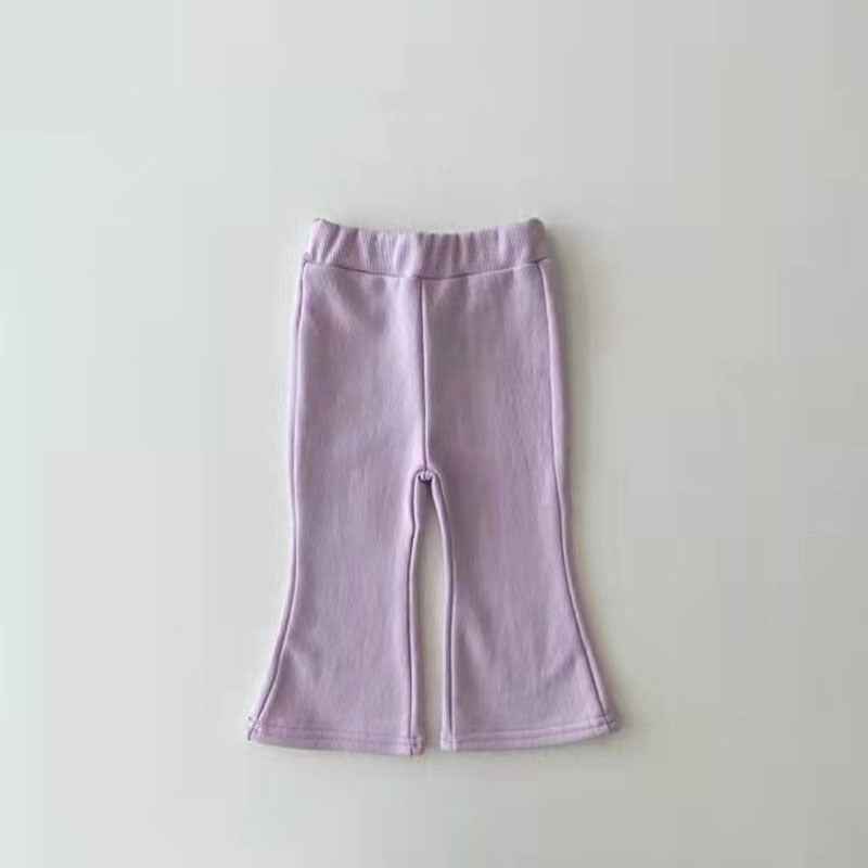 Korean Style Children's Clothing Infant Toddler Spring And Autumn Girls Cotton Suit Baby Candy Color Trendy Children Sweater Pants Two-piece Set