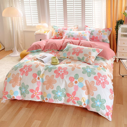3 Piece Spring Floral Duvet Cover Set For Women Adults Home Bedroom Flowers Bedding Set With 2 Pillowcases Twin Full Queen King Size