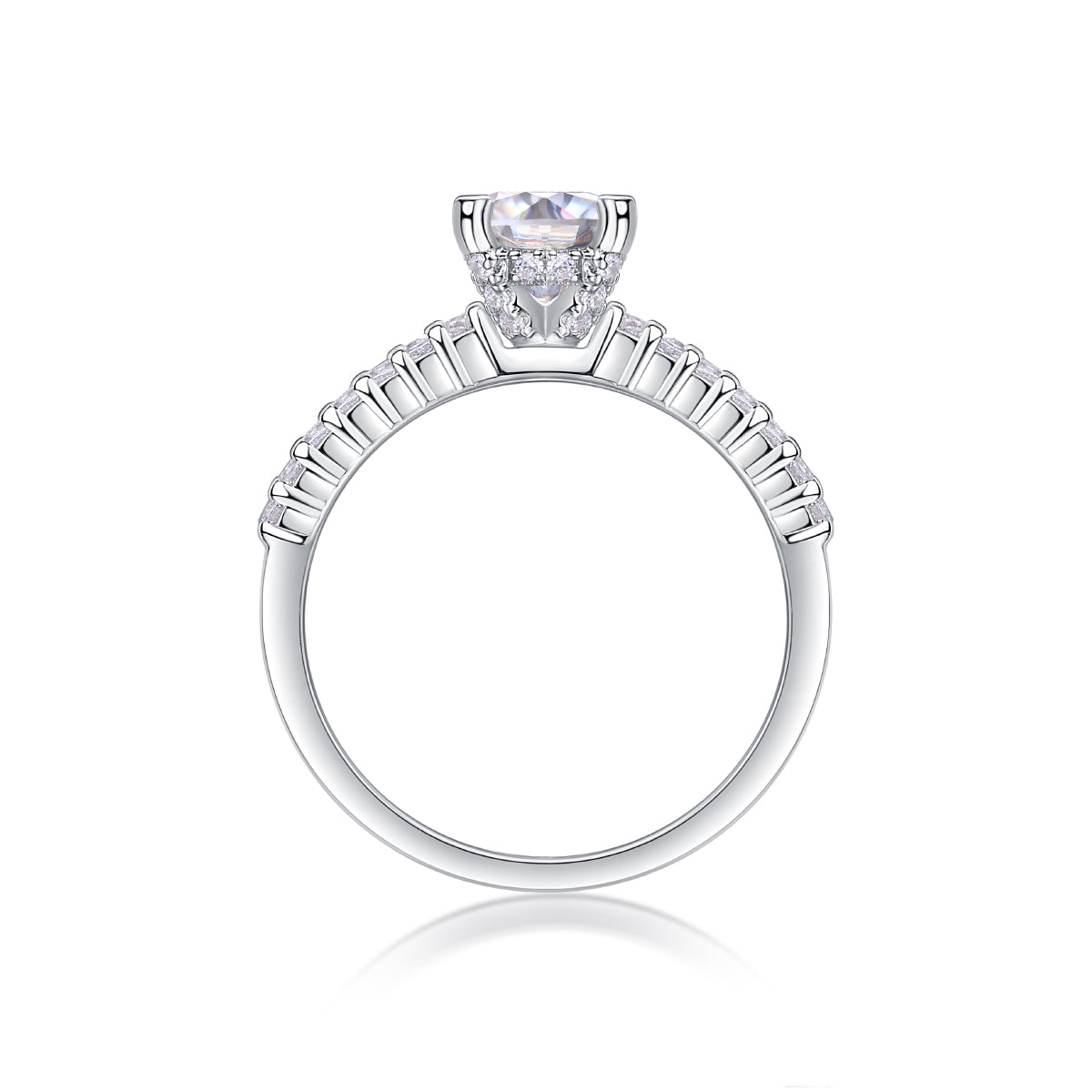 1Arrange Large Diamond Rings, Wedding Rings, Luxury Fashion Set Moissanite Silver Rings Prohibit TikTok sales