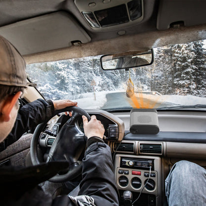 12V 2-in-1 Portable Car Heater & Cooling Fan - 360° Rotating Defroster