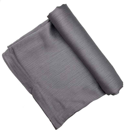 Satin-colored Women's Pleated Scarf Mid-length