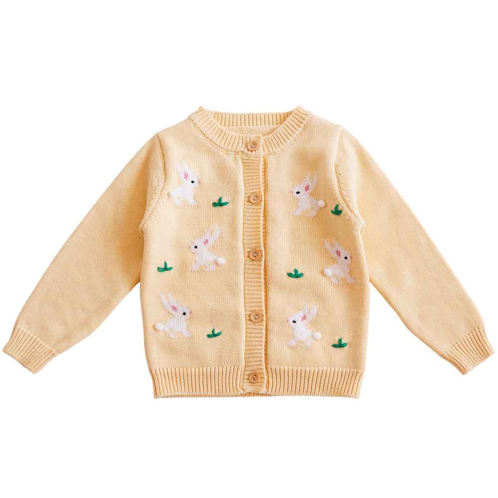 Korean Style Children's Clothing Autumn And Winter Sweater Girls' Baby Knitted Cardigan