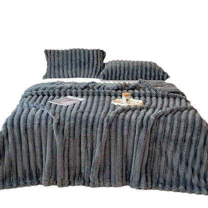 Solid Color Velvet Blanket Thickened Nap