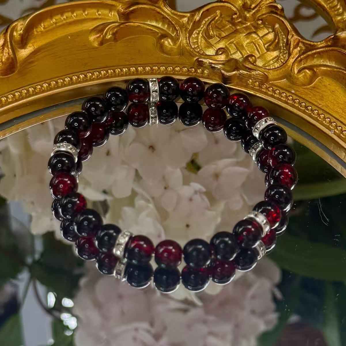 Natural Stone Beaded Handmade Elastic String Bracelet