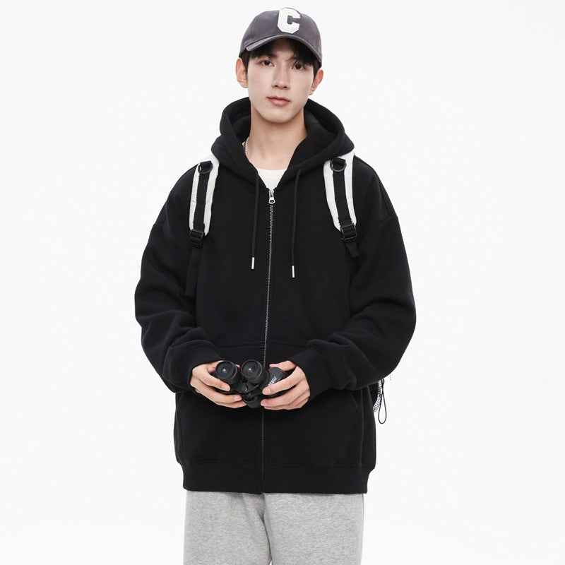 Casual Hooded Cardigan Sweatshirt For Men