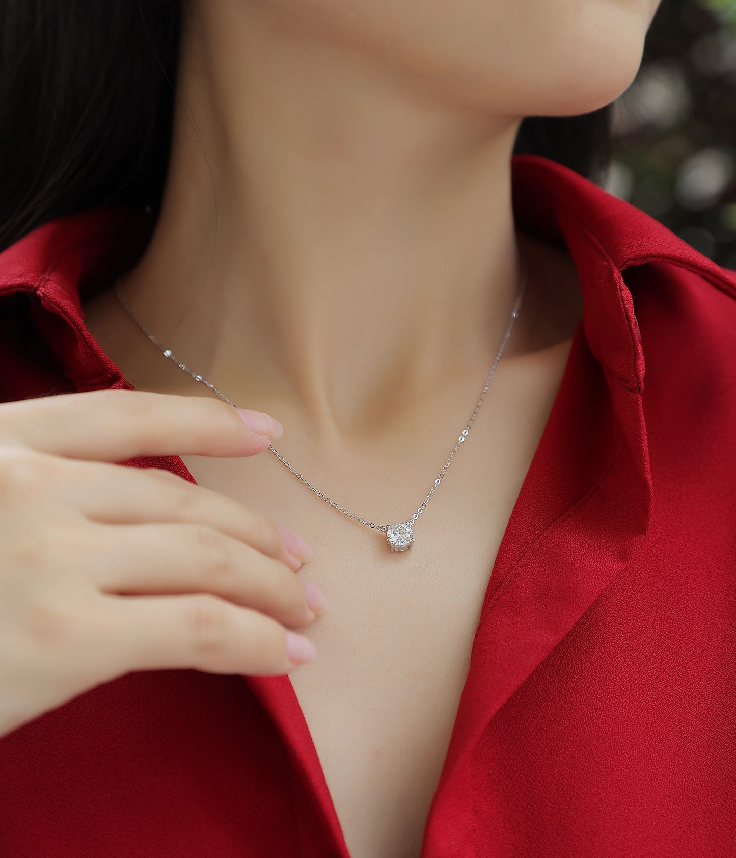 My Heart Will Last Forever - Affordable Diamond Jewelry Necklace Pendant Set With 1-carat And 2-carat Moissan Diamonds, S925 Sterling Silver And Platinum Plating. --Prohibit TikTok Sales
