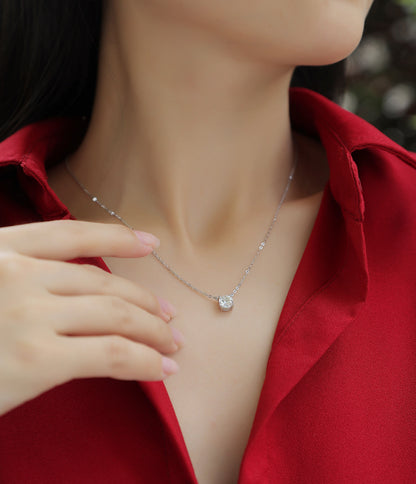 My Heart Will Last Forever - Affordable Diamond Jewelry Necklace Pendant Set With 1-carat And 2-carat Moissan Diamonds, S925 Sterling Silver And Platinum Plating. --Prohibit TikTok Sales