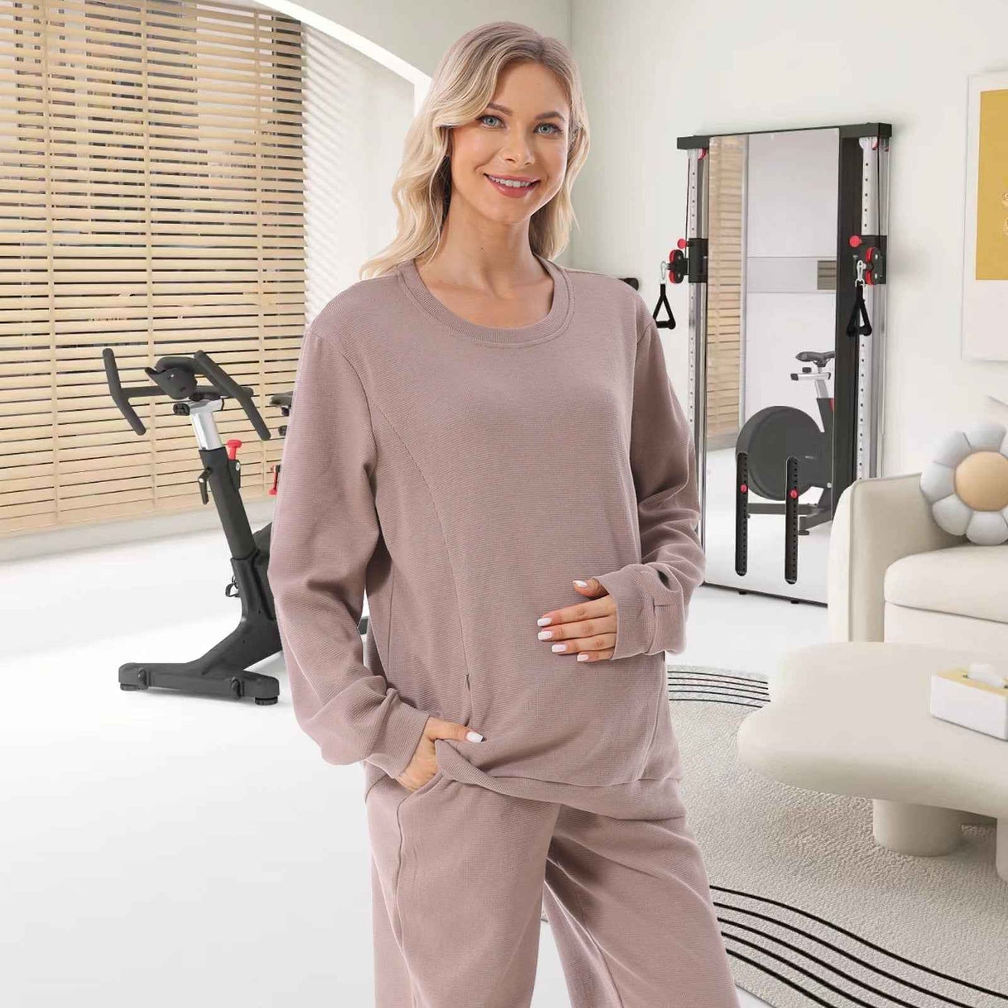 European And American Autumn And Winter Pregnant Women Long Sleeve Nursing Hoodie