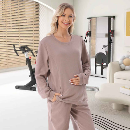 European And American Autumn And Winter Pregnant Women Long Sleeve Nursing Hoodie