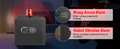 SucceBuy 1.2/0.5 Cubbic Fit Electronic Safe Deposit Safe Box W/ Digital Access & Override Keys for Money Gun Jewelry Document